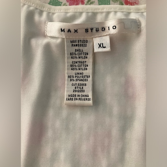 Max Studio Ivory Lace Overlay Dress - SZ XL - Picture 7 of 8